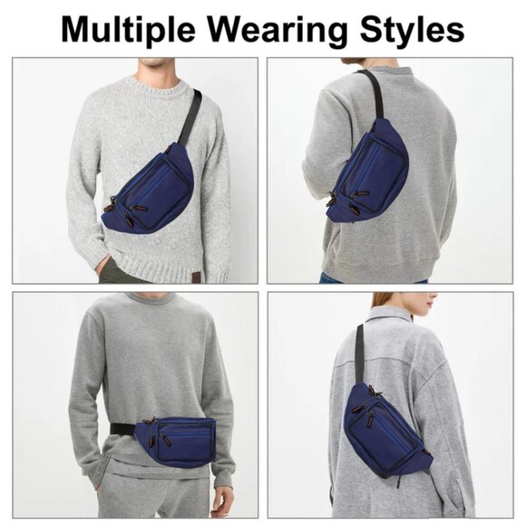 Men Women Fanny Pack Belt waist Bag Crossbody Sling Shoulder Travel Sport Pouch - Picture 2 of 5